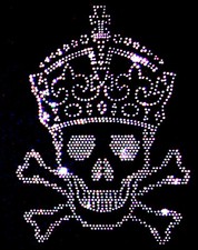 GOTHIC SKULL PIRATE BIKER RHINESTONE DIAMANTE  VEST TANK TOPS all sizes