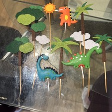 13PCS 3D Dinosaur Cake Topper
