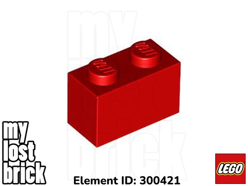 Lego part 3004 - bricks, 1x2