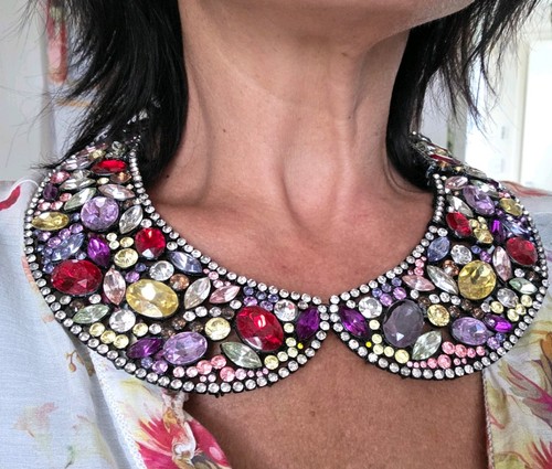 Collar rhinestones necklace - collar,
