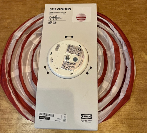 Ikea solvinden red stripe - 12",