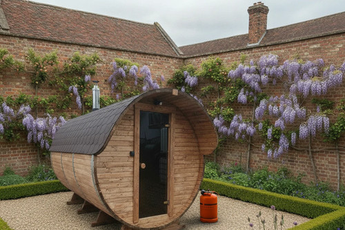 Outdoor barrel sauna - sauna, 3m