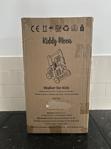 Kiddymoon wooden baby walker - wooden,