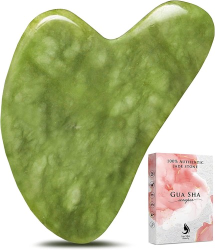 Jade gua sha stone board - jade, face