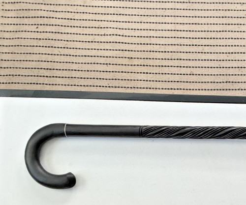 Ebony carved wooden walking - carved,