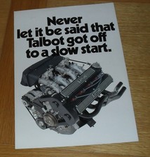 Talbot Sunbeam Lotus Brochure 1979