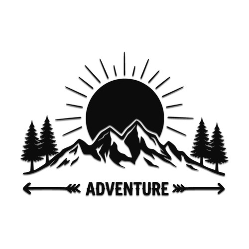 Adventure mountain decal for - adventure,