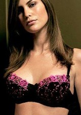 BNWT GOSSARD BLACK PINK ANTIQUE ROSE BALCONETTE BRA 34D RRP £30 75D