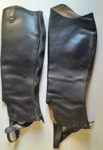 Leather riding chaps - riding, boot
