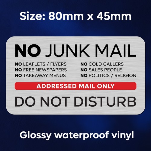 Junk mail sign - no, cold