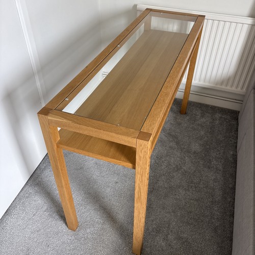 Console table glass top - table.,