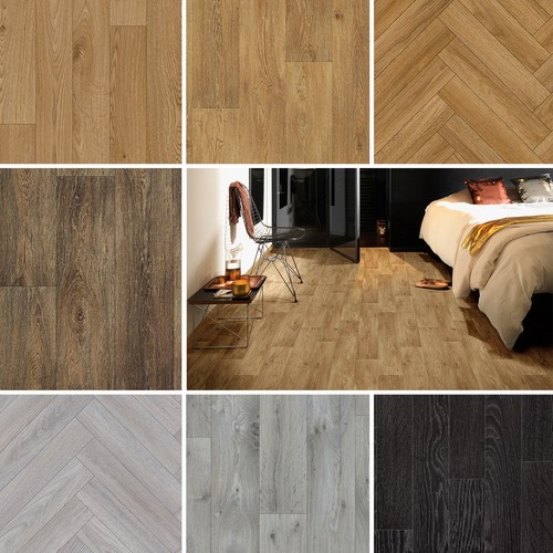 Vinyl flooring wood effect - wood,