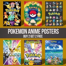 Movie Posters Pokemon Anime Manga Wall Art Poster Prints Pictures A4 A3 A2
