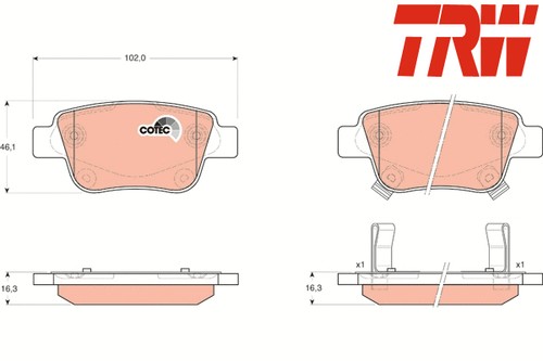 Rear brake pad - pad,