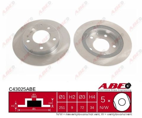 Brake disc for mazda 323 - for, c