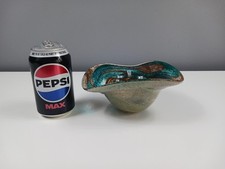 Mdina Marble/Tiger Pattern Art Glass Bowl - GC - Label - Signed - 8 cm Tall