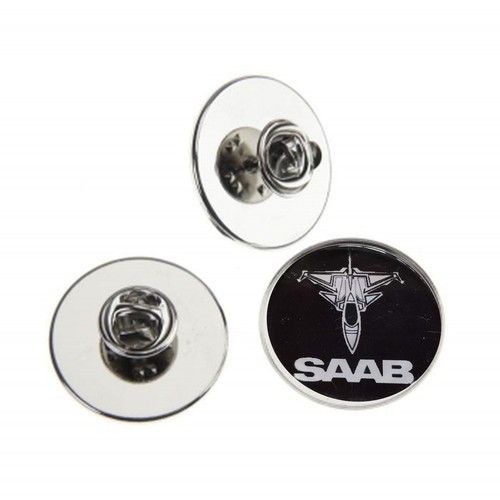 Saab jet metal pin badge - metal,