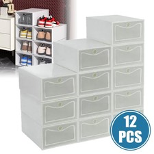 12x Plastic Shoe Storage Boxes