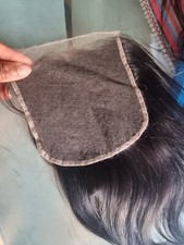 HD THIN LACE 6X6 WIDER LACE CLOSURE 12INCH PERUVIAN HUMAN HAIR STRAIGHT 90g 1b#