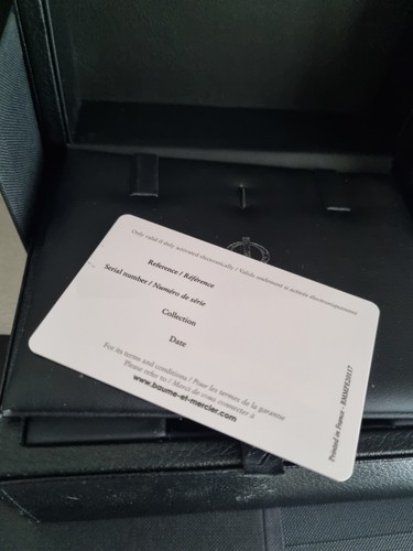 Baume mercier warranty box - mercier,