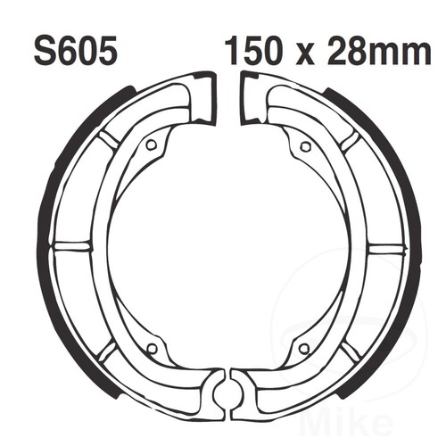 Ebc brake shoes grooved inc - brake,