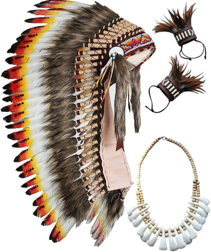Feather headdress for adults - feather,