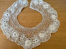 Cream vintage full lace collar