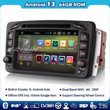 8-Core Android 13 Car Stereo DAB+ Mercedes C-Class/CLK/G C209 W203 W463 Viano