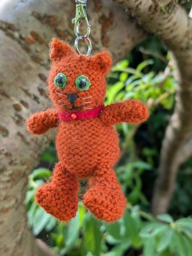 Handmade knitted ginger cat - ginger,