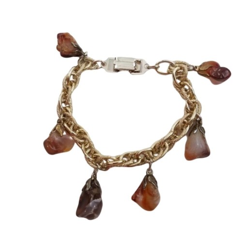 Rock bracelet gold tone - rock,