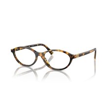 MIU MIU MU MU 09XV VAU101 Havana Oval Women Eyeglasses Rxable AUTHENTIC