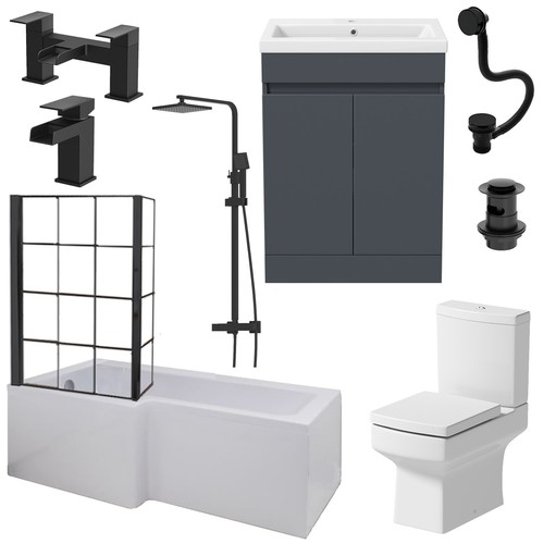 Complete bathroom suite - complete, black