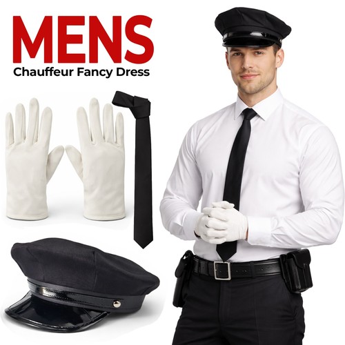 Mens chauffeur fancy dress hat - chauffeur,