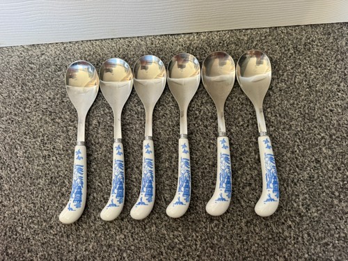 Spode spoons blue with - spoons, box