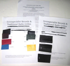 Sample set of all available rexine type paper coverings & Tolex  linen coverings