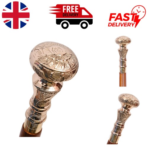 Vintage brass handle victorian - brass,