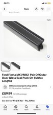 Fiesta MK1/MK2 Rubber Kit Include Pair Of Door Glass Pair Door Seals & Boot Seal