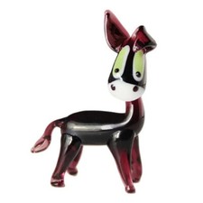 Small Crystal Donkey Figurines Miniature Glass Animal Ornament  Table