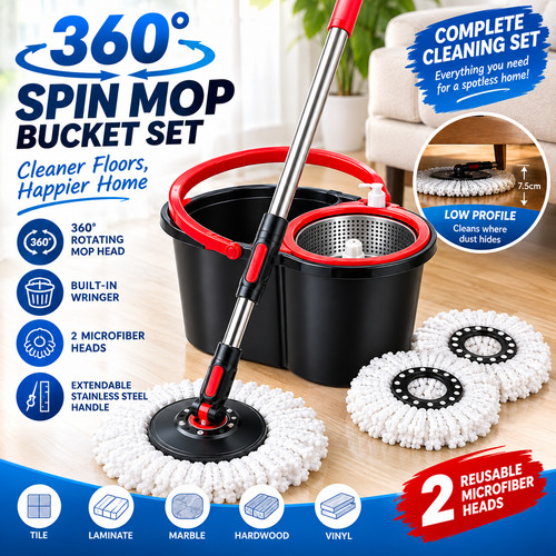 Spin mop bucket - mop, set