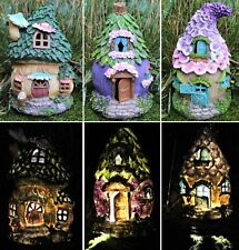 Fairy House Solar Garden Ornament Pixie Lawn Secret Gift