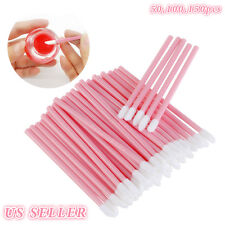 50 100 150x Disposable Lip Brush Set Gloss Lipstick Wands Applicator Makeup Tool