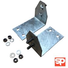 GALVANISED PAIR SEAT BELT REEL ANCHOR BRACKETS KIT FOR LAND ROVER DEFENDER 83-16
