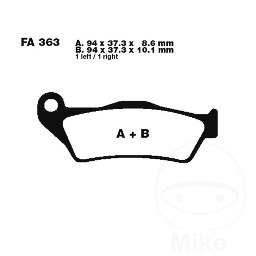 Ebc organic brake pads - pads, rear