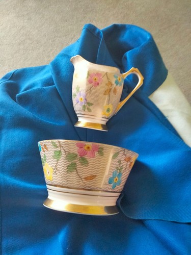 Vintage tuscan china milk jug - china,