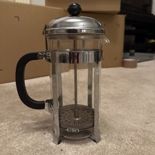 Large Retro Elia Pyrex Clear Glass and Metal Cafetière Coffee Pot