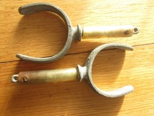 Vintage Pair of Galvanised Row locks. 2" Throat 3/8" Dia pin or 5/8"  sleeved
