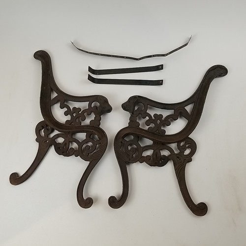 Vintage cast iron bench lion - vintage,