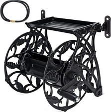Professional Metal Wall Mount Aluminium Frame Outdoor Garden Metal Hose Reel UK