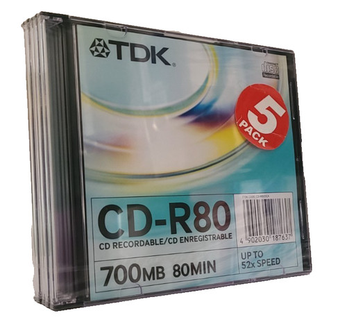 Tdk data pack 80min - 5, -80min