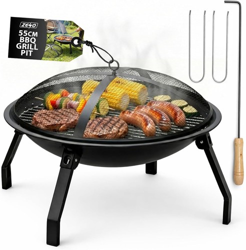 Round fire pit - round, grill